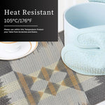 Zigzag Design Placemat for Dining Table Set of 6(30x45 CM Black)