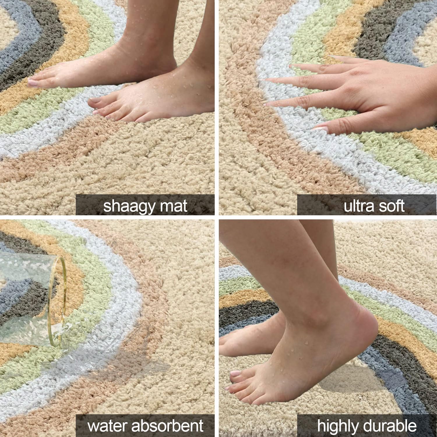 Vegas Kid's Bath Mat (40x60 cm ,Rainbow)