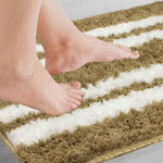 Florida Bath Mat 2200 GSM Pack of 2 (38x58 cm ,Gold)