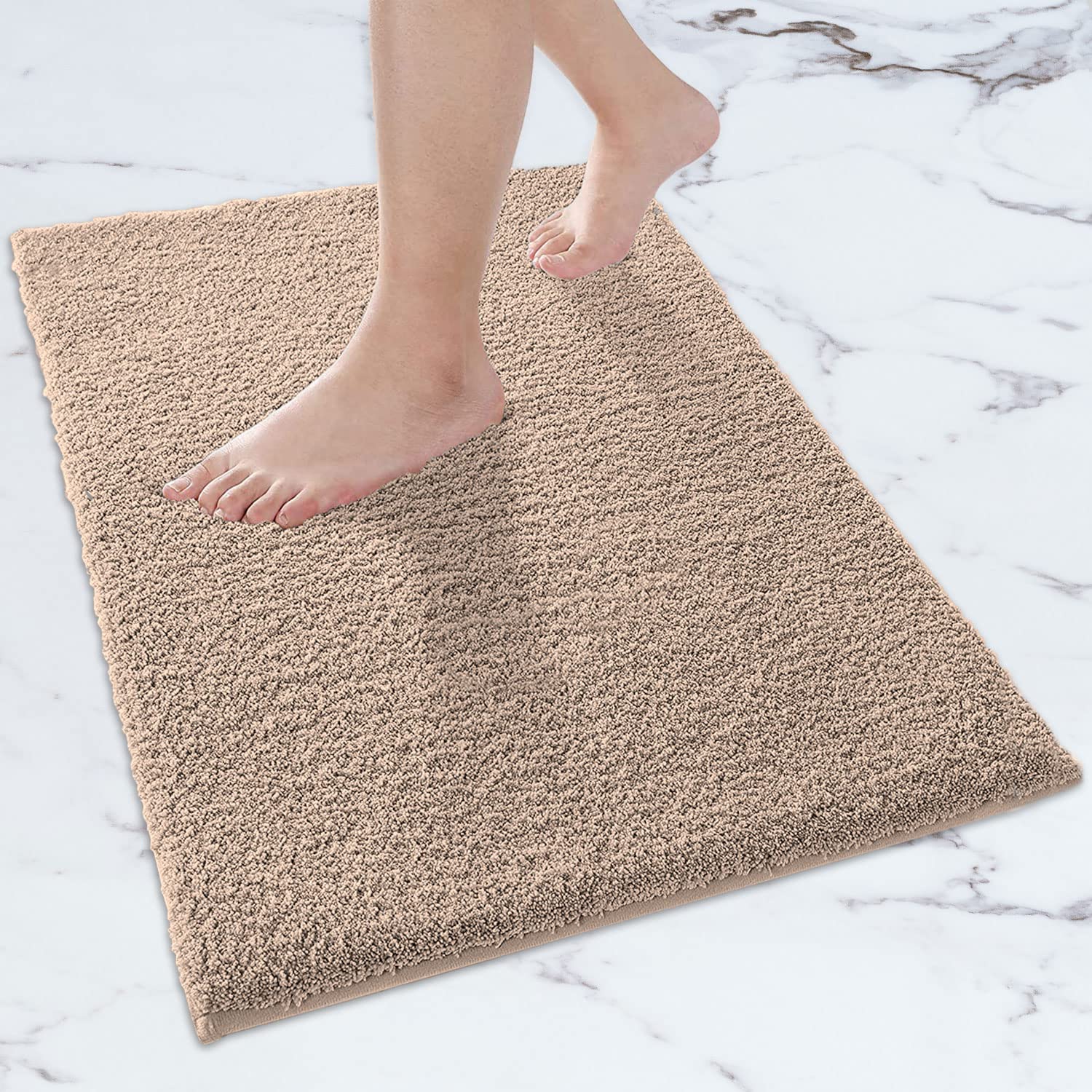 Bathmat 2500 GSM Microfiber Anti Skid (Taupe, 45cm x 75cm)