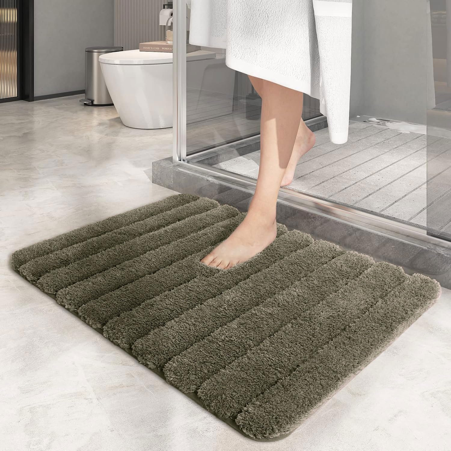 Toronto Bathmat Super Soft Microfiber (40x60 cm, Olive)