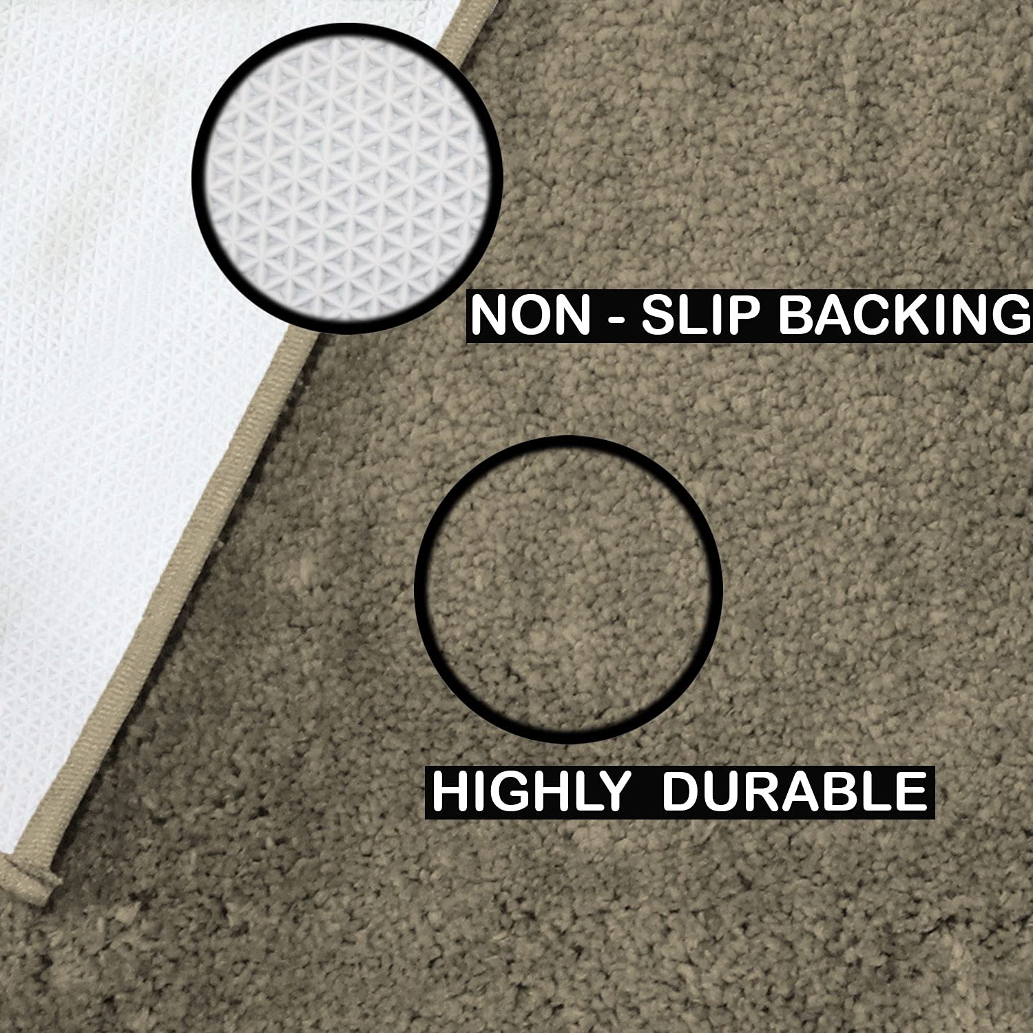 Newman Carpet For Bedroom (4X6 Feet, Taupe)