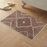 Bath Mat Classic Diamond Microfiber 2200 GSM (40x60 cm, Coffee )