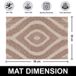 Scotland Diamond Bath Mat (38x58 cm, Beige)