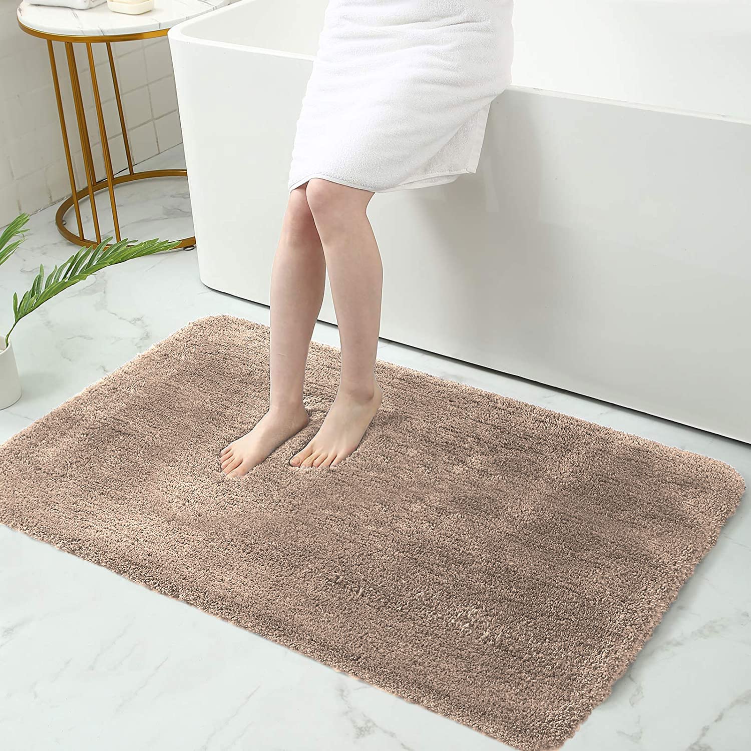 Sensuous Bathmat for Bathroom 2500 GSM (Taupe, 60cm x 90cm)