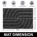 Scotland Maze Cut Bathmat Mat Pack Of 2 (38x58 cm , Silver)