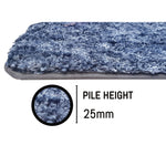 Hawaii Bath mat Anti Skid (Charcoal, 60 x 90 Cm)