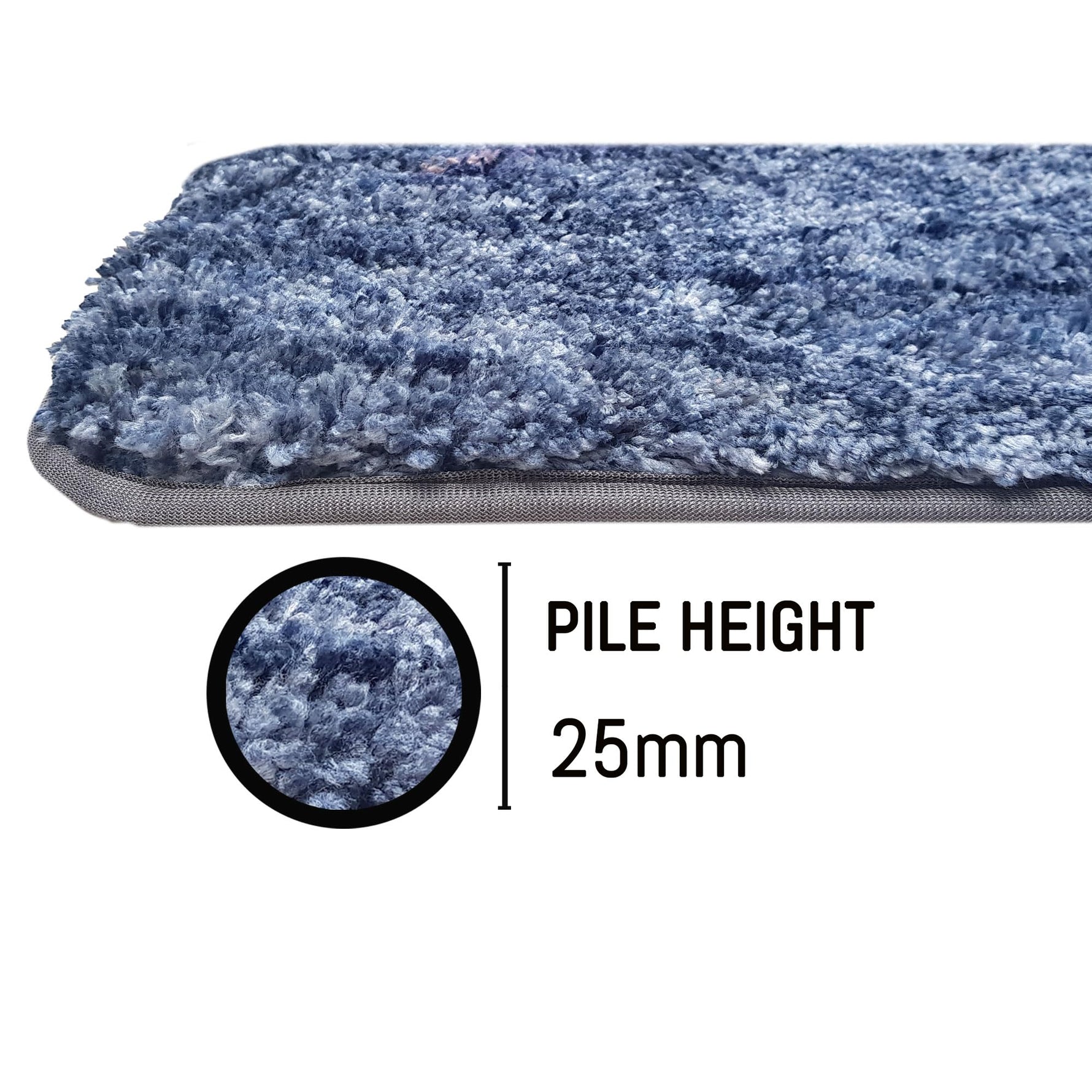 Hawaii Bath mat Anti Skid (Charcoal, 45 x 75 Cm)