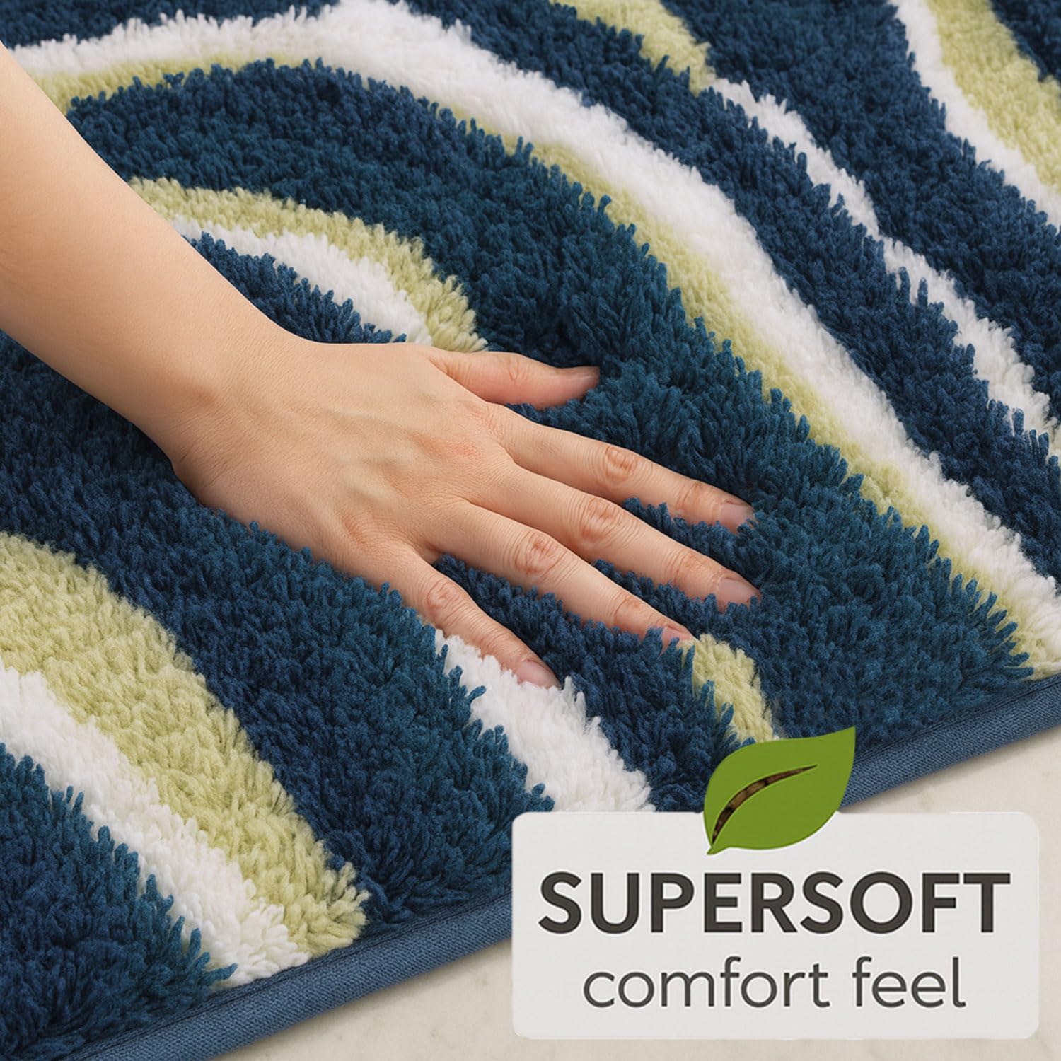 Canada Bath Mat Multi Waves (40x60 cm, Green)