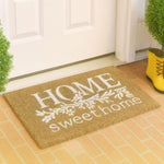 Coir Doormat for Home Entrance (Home Sweet Home White Design ,71x45 cm)