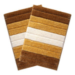 Luxury Bath Mat for Bathroom Pack of 2 (40X60 Cm Tabacco)