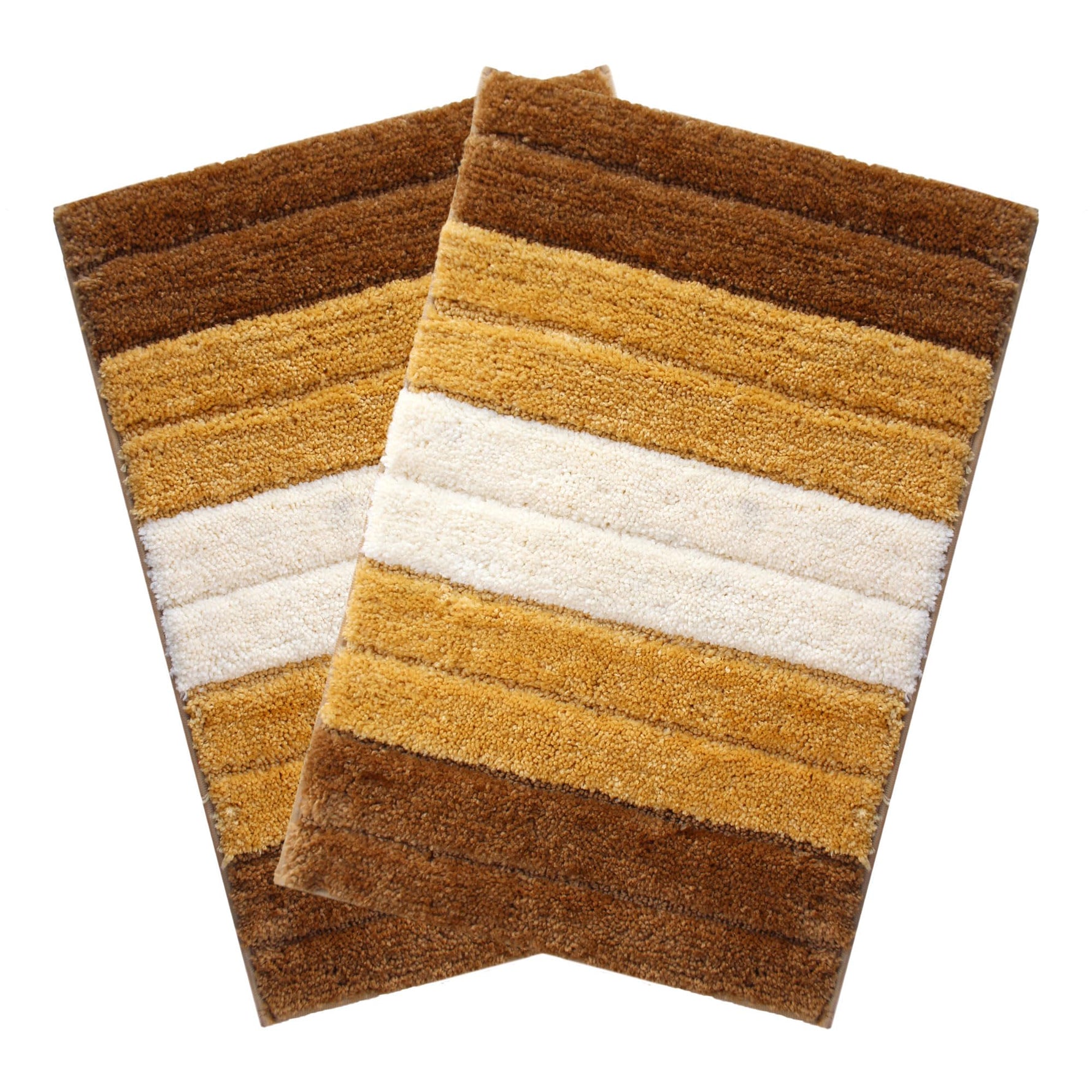 Luxury Bath Mat for Bathroom Pack of 2 (40X60 Cm Tabacco)