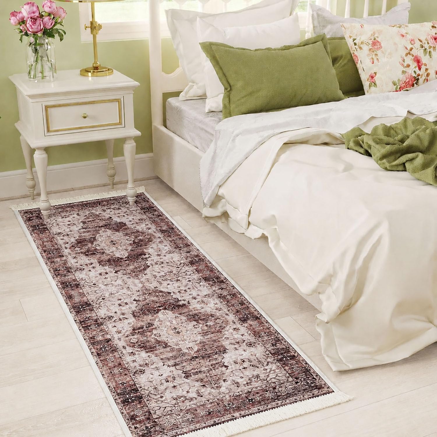Polyester Floor Runner Persian Mist Pattern Multi Color 150x56cm
