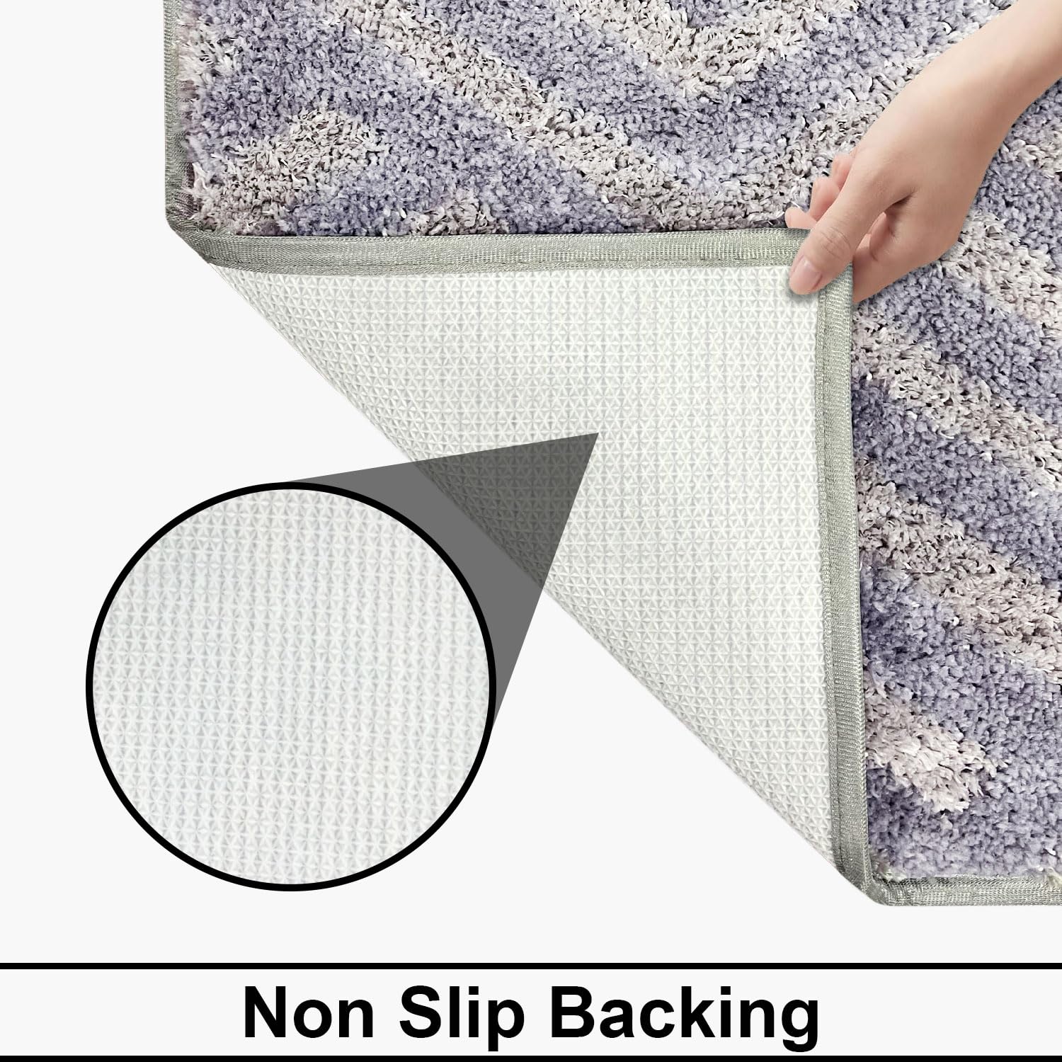 Kyoto Maze Bath Mat Bathroom (40x60 cm, Grey)