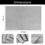 Weave Design Placemat for Dining Table Set of 4(30x45 CM Silver)