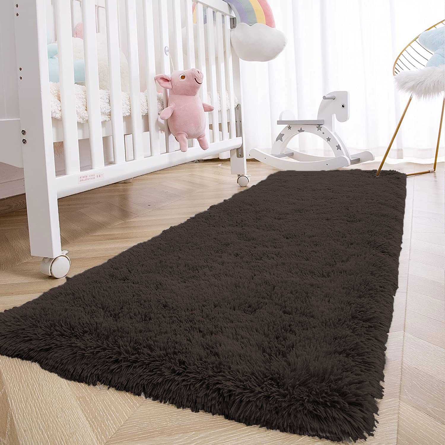 Runner Marino Fur 2000 GSM Anti Skid (2x5 Ft, Chocolate)