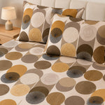 Double Bedsheet with 2 Pillow Covers Premium 240 TC 100% Cotton Feel ( King Size Taupe 108x108inch )