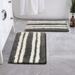 Florida Bath Mat 2200 GSM Pack of 2 (38x58 cm ,Grey)