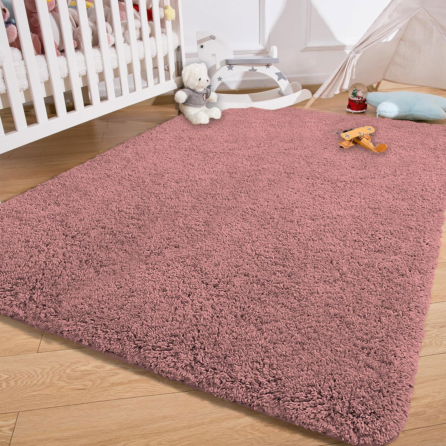 Vegas Carpet For Bedroom,Livingroom (Fuscia,4X6 Feet)