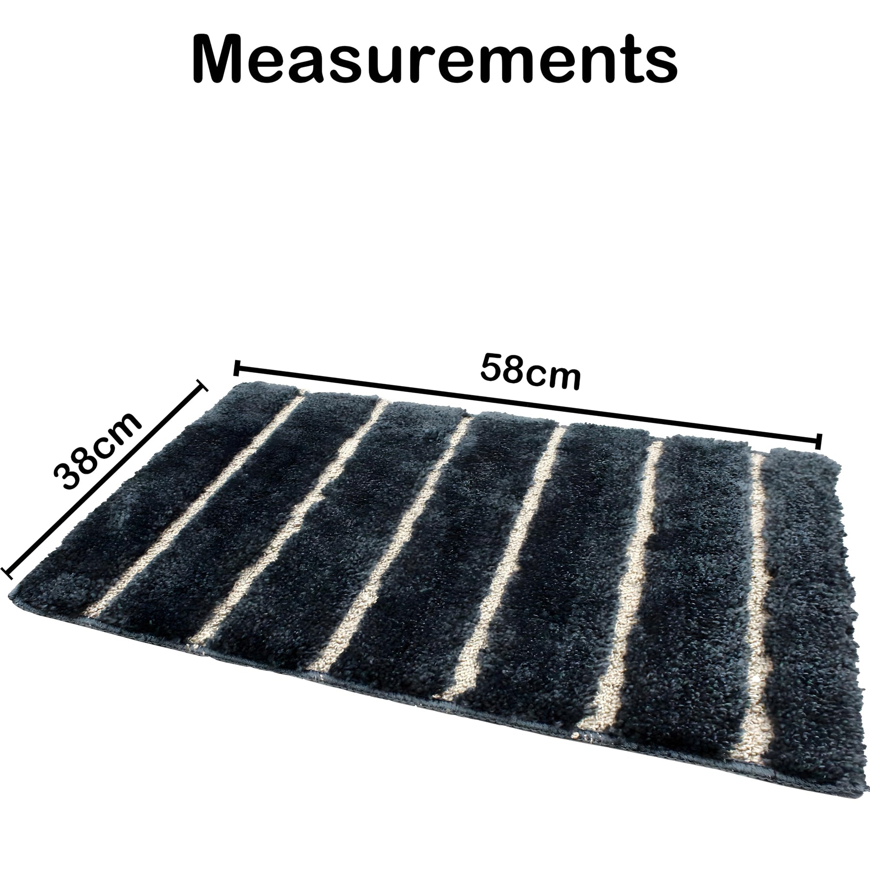 Mexico Bath Mat For Bathroom (38x58 cm, Grey)