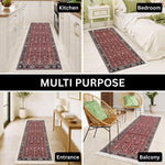 Polyester Floor Runner Novera Pattern Multi Color 150x56cm