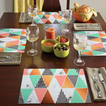 Placemat/Utensil Mat for HomeSet of 4 Piece (Triangle_30x45 Cm)