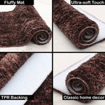 Bath Mat For Bathroom 1600 GSM Microfiber (38X58 cm, Chocolate)