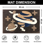 Macau Planet Bath Mat (40x60 cm,Coffee)
