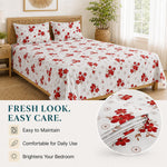 Double Bedsheet With 2 Pillow Covers Circle Pattern 200 TC 100% Cotton Feel ( Queen Size 90x90 Inch Yellow Set Of 3 )