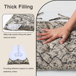 Polyester Chair Cushion Pad, Soft, Comfortable Back Support, Relaxing Backrest Pillow Cushions with Ties for Home, Office, Livingroom - (18x18 Inch, White) Pack of 4