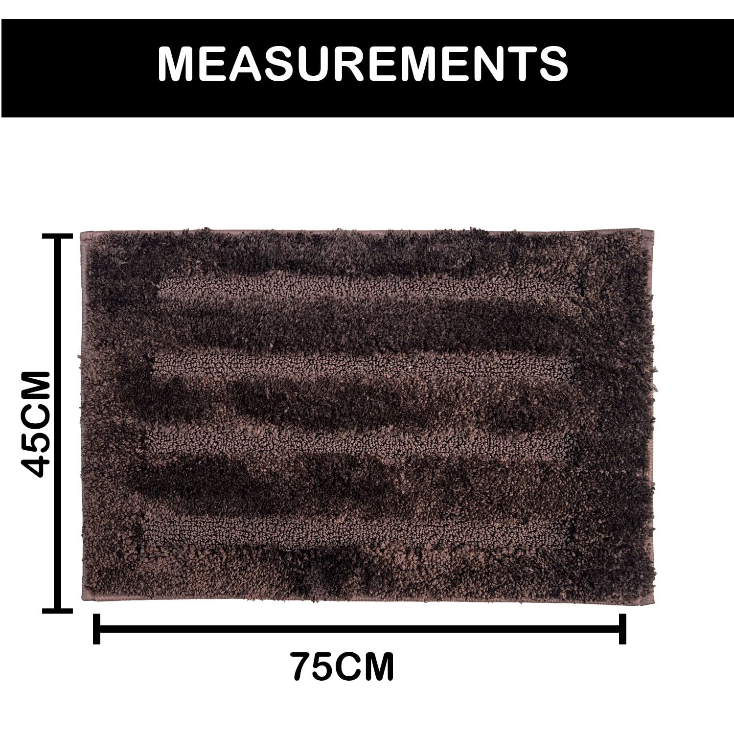 Bathmat 2500 GSM Microfiber (45cm x 75cm, Chocolate)
