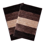 Luxury Bath Mat for Bathroom Pack of 2 (40X60 Cm Walnut)