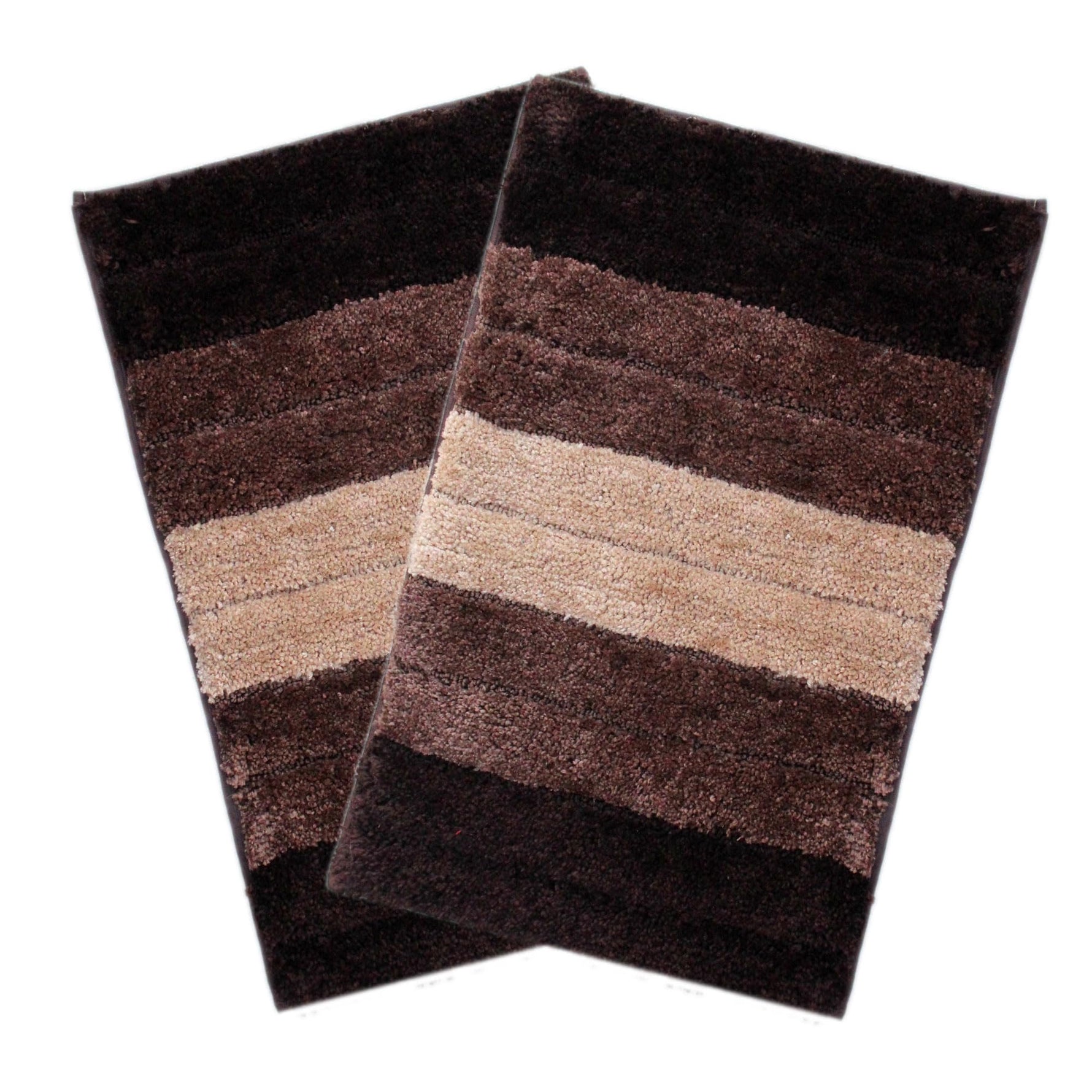 Luxury Bath Mat for Bathroom Pack of 2 (40X60 Cm Walnut)