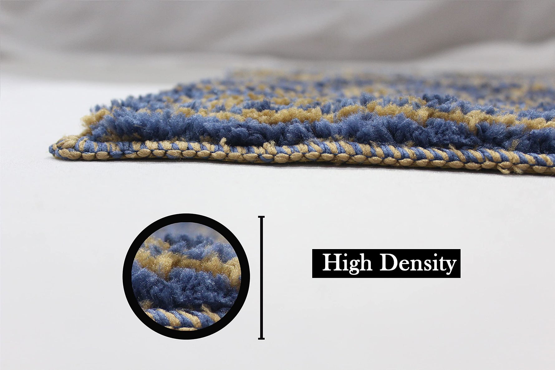Bathmat 1600 GSM Microfiber Pack of 2 (Blue, 38cm x 58cm)