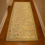 Polyester Floral Mist Runner for Bedroom (2x5 Feet, Multicolor)