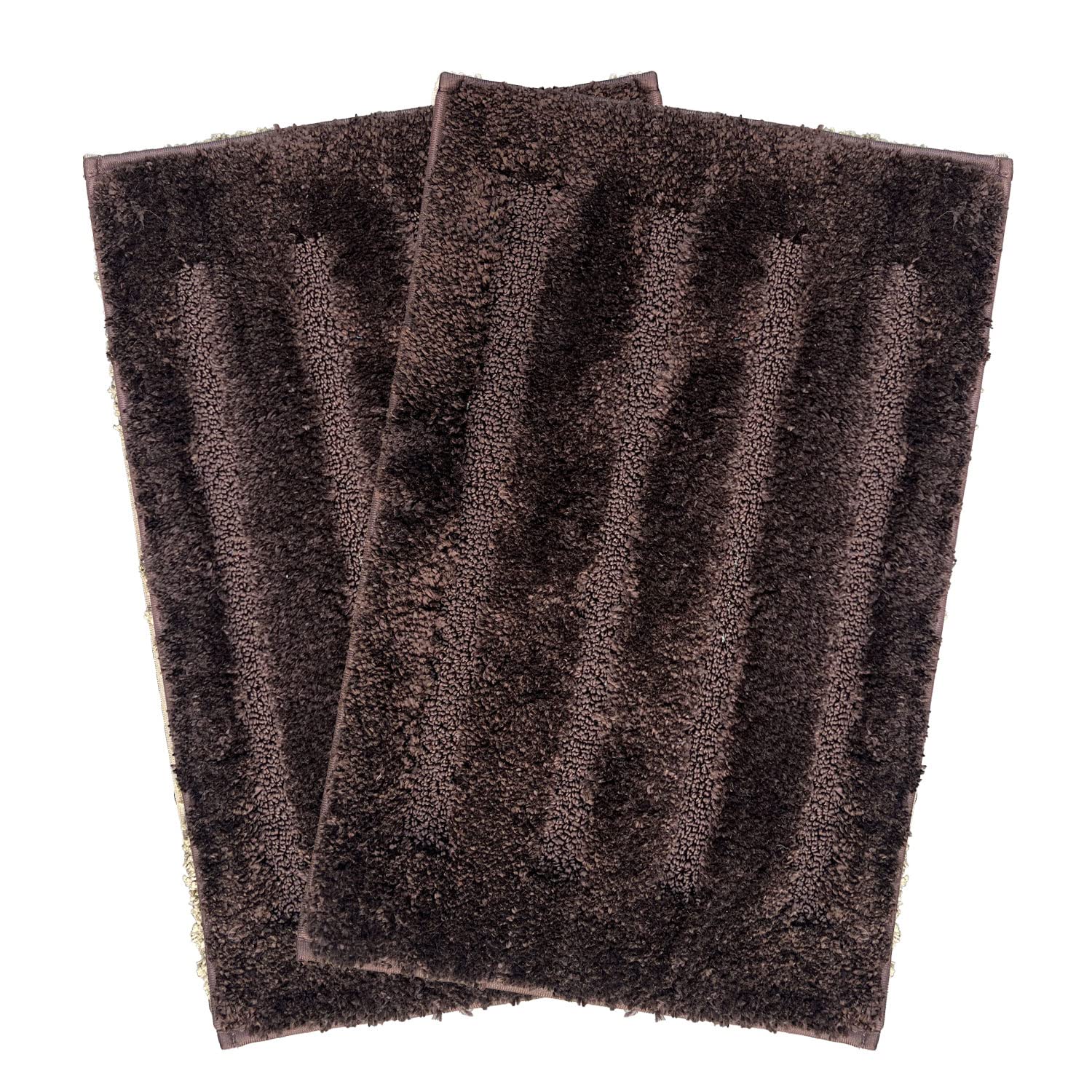 Bathmat 2500 GSM Microfiber Pack of 2 (40cm x 60cm, Chocolate)