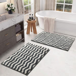 Berlin Bath Mat Super Sof Mat Pack of 2(38x58 cm ,Slate)
