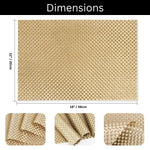 Weave Design Placemat for Dining Table Set of 4(30x45 CM Golden)