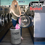 Laundry Basket Large Capacity 60 Liters ( 40L x 40W x 55H cm, Gray)