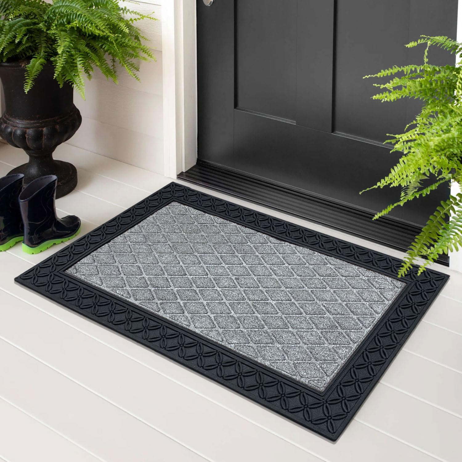 Door Mats for Home mat (45cm x 75cm, Grey)