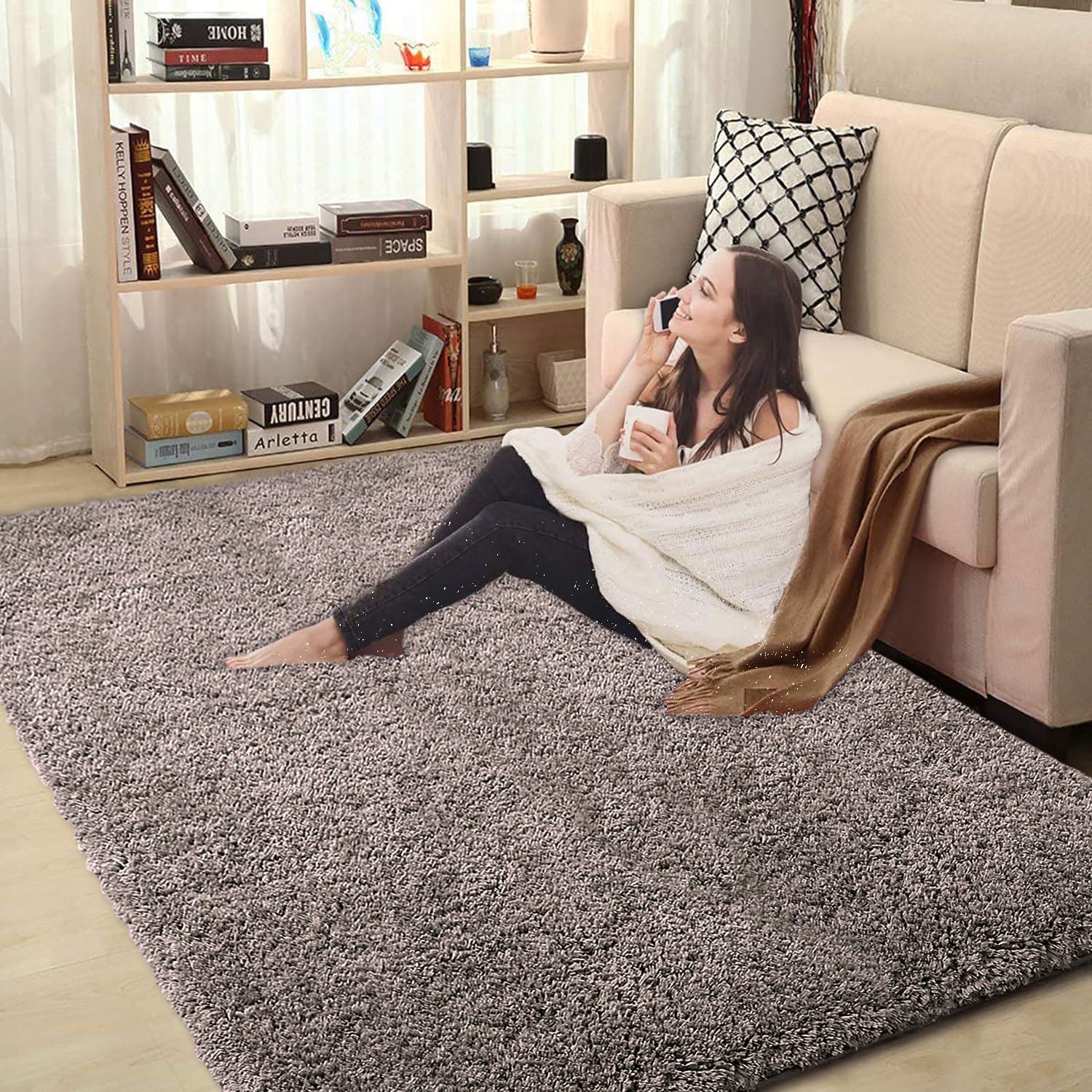 Vegas Carpet For Bedroom,Livingroom(Cocoa,3X5 Feet)