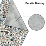 Polyester Printed Handmade Carpet Floral (3X5 Feet Multicolour)