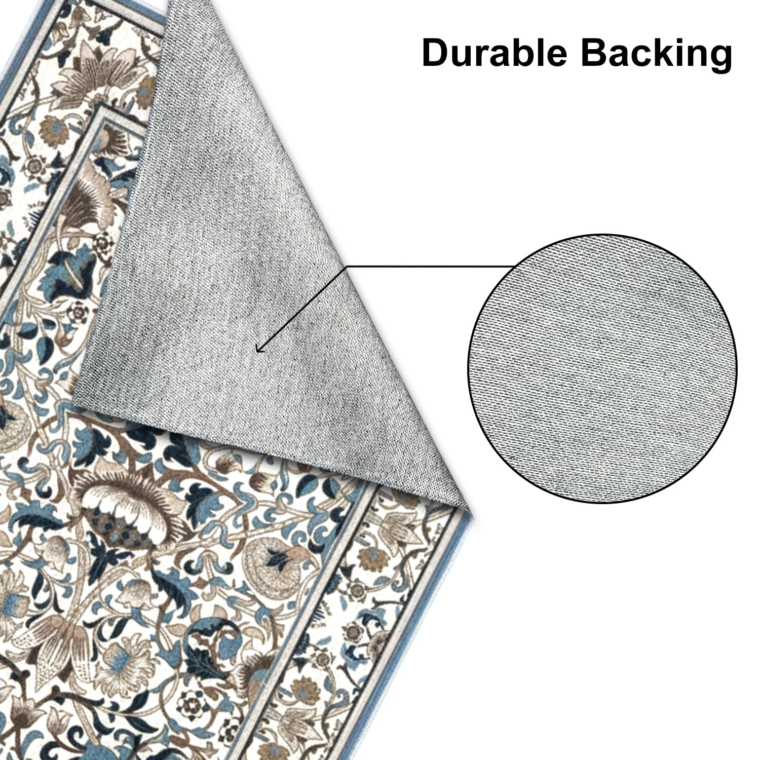 Polyester Printed Handmade Carpet Floral (3X5 Feet Multicolour)