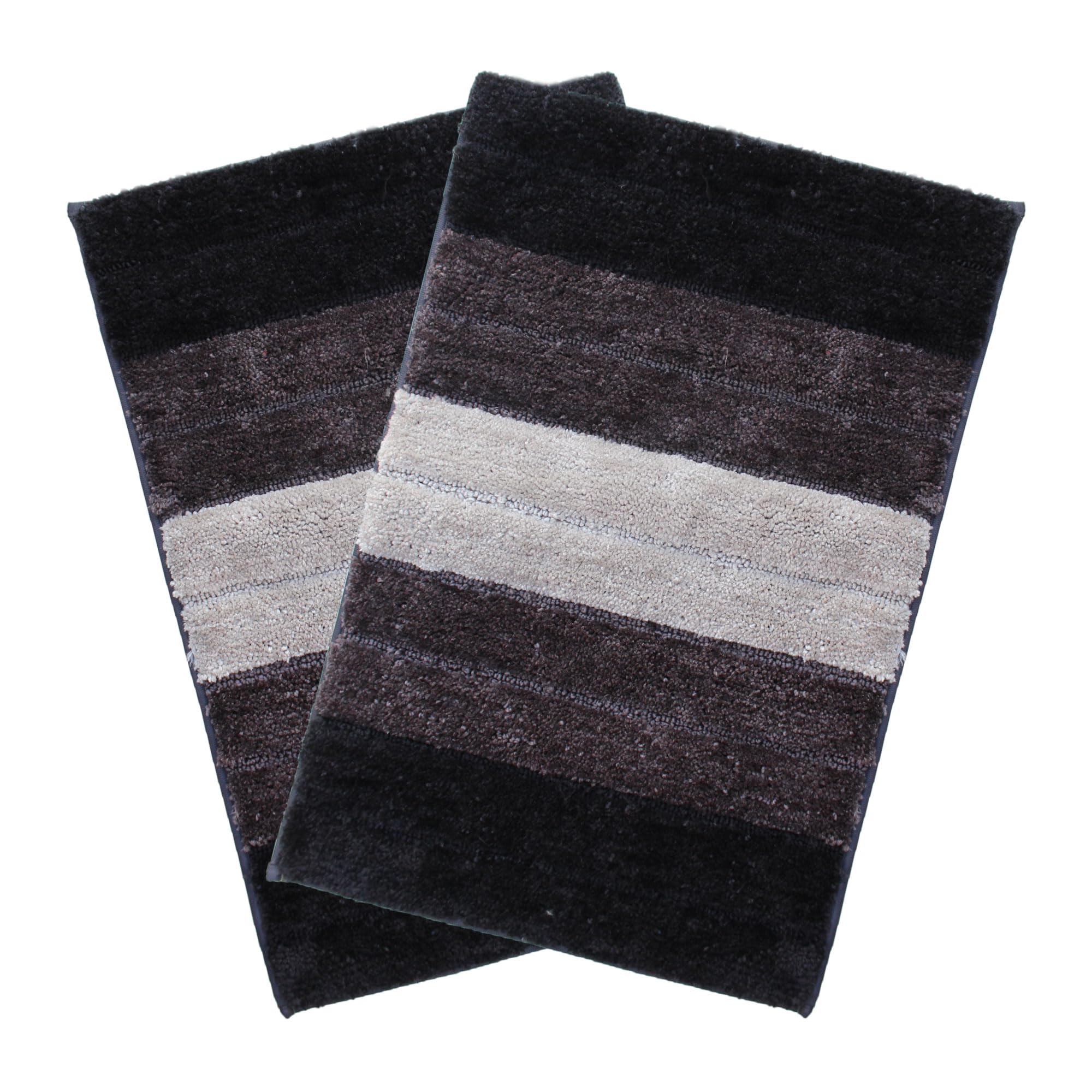Luxury Bath Mat for Bathroom Pack of 2 (40X60 Cm ,Anthra)