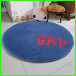 Round Bath mat for Bathroom (Blue, 65 x 65 cm)