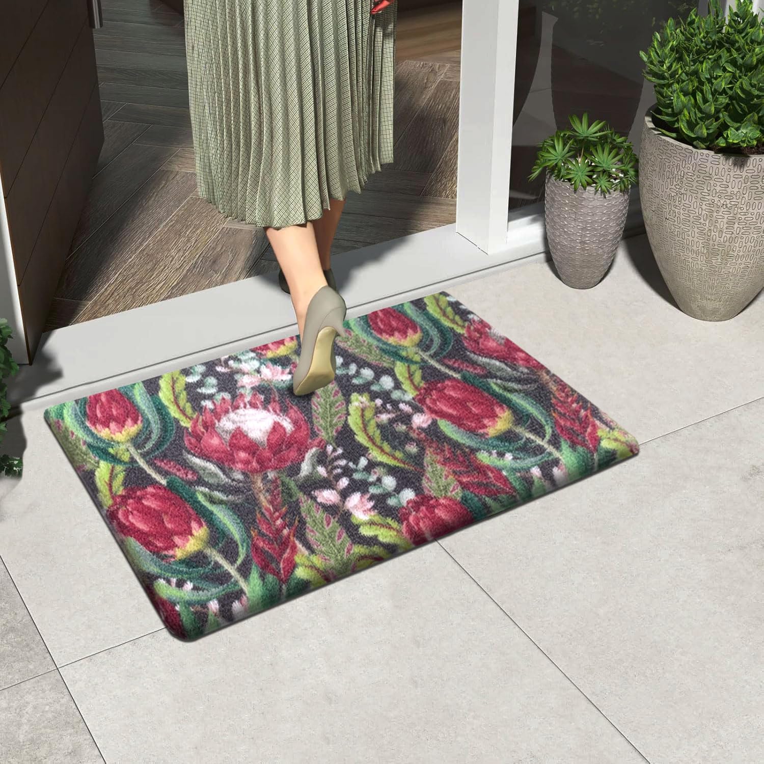 Cuba PVC Door Mats Anti Fatigue - Flowers (40x60 cm)