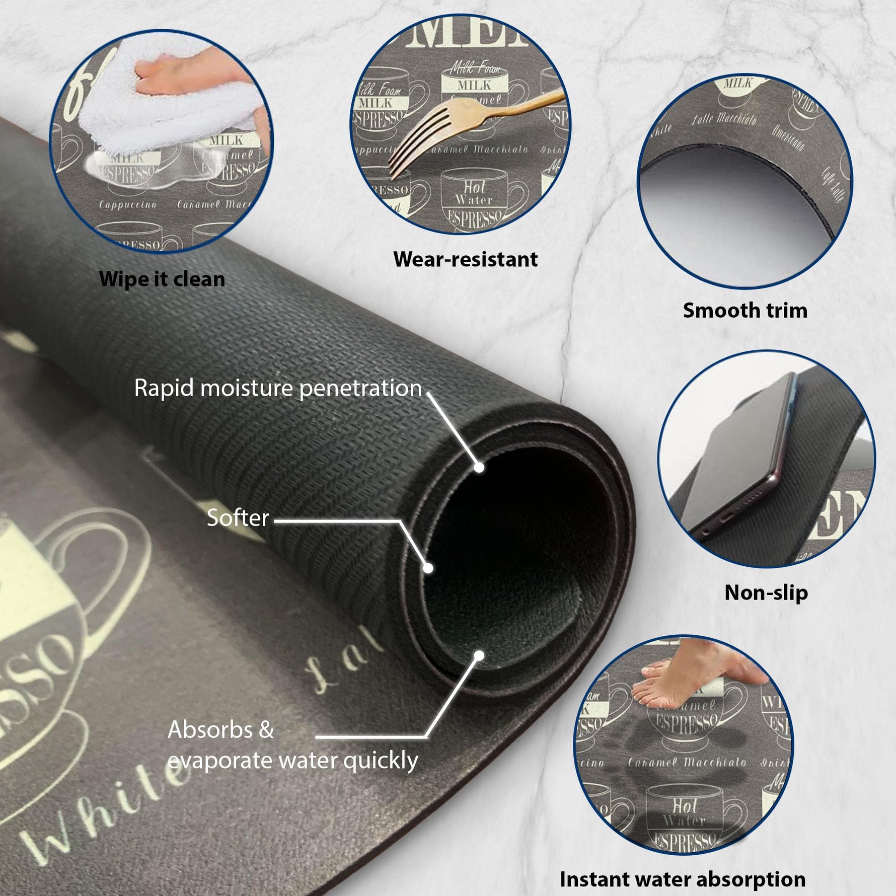 Place Mat Set of 4 (30x45 CM Coffee)