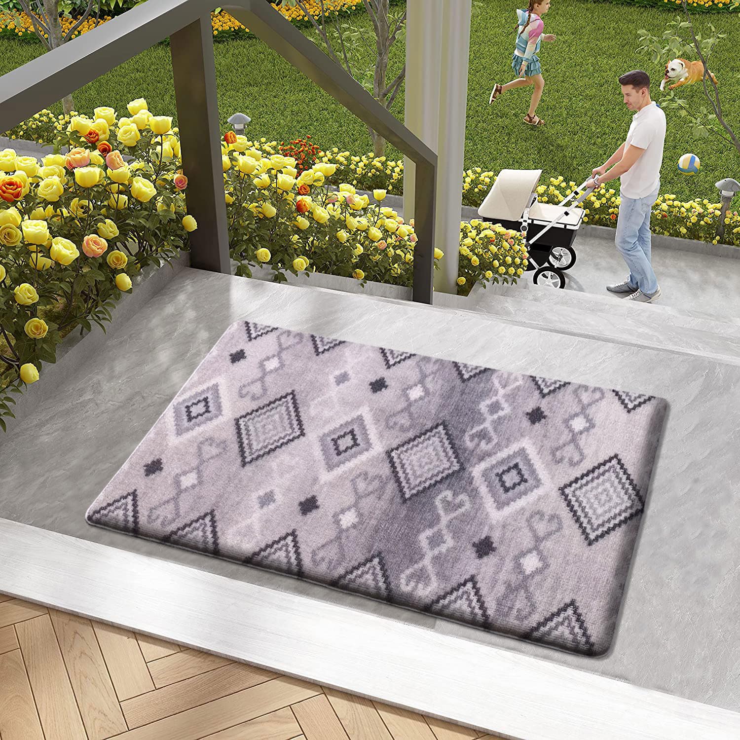 Cuba Door Mats Anti Fatigue - Wave Grey (45x75 cm)