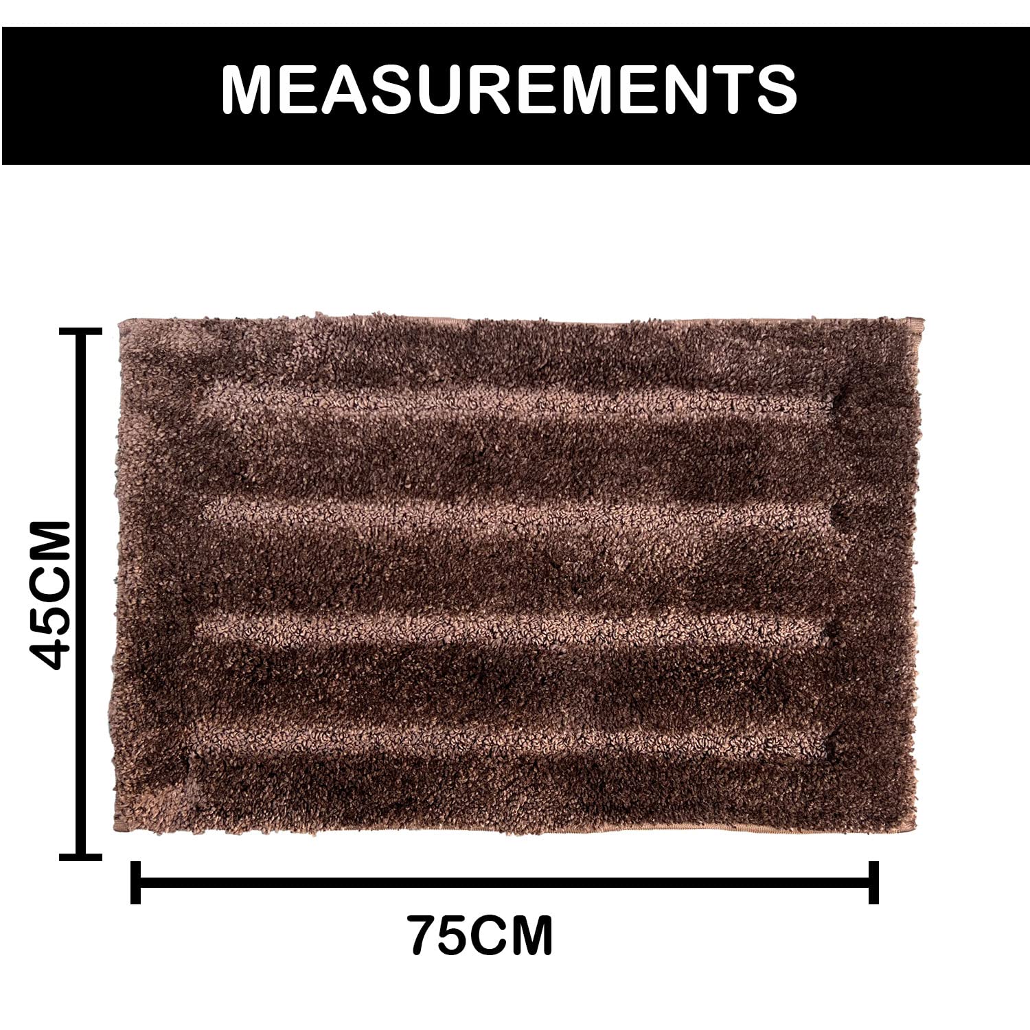 Bathmat 2500 GSM Microfiber (Coffee, 45cm x 75cm)