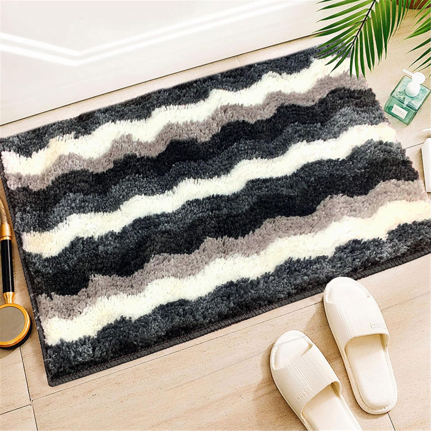 Birmingham Bathmat For Bathroom - (38x58 cm ,Grey)